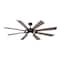 Vaxcel Burlington 68-in Bronze Farmhouse Windmill Indoor Outdoor Ceiling Fan with LED Light Kit and Remote F0092 - alternate 1